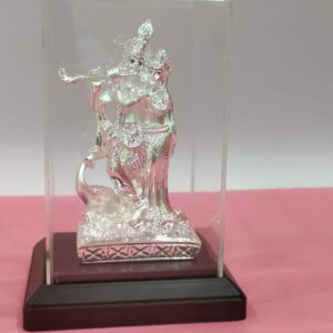 Silver Plated Radha Krishna Idol